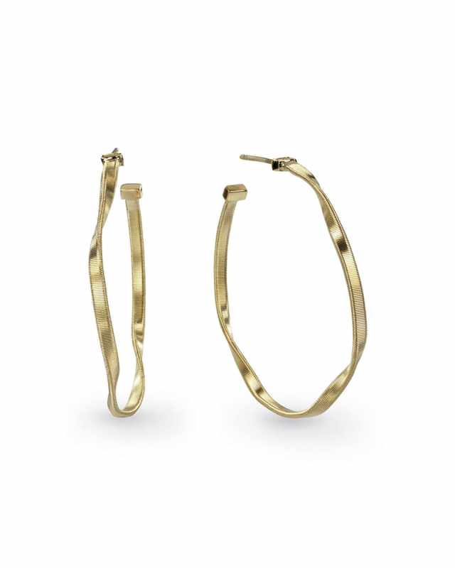 Marrakech 18k Yellow Gold Medium Hoop Earrings