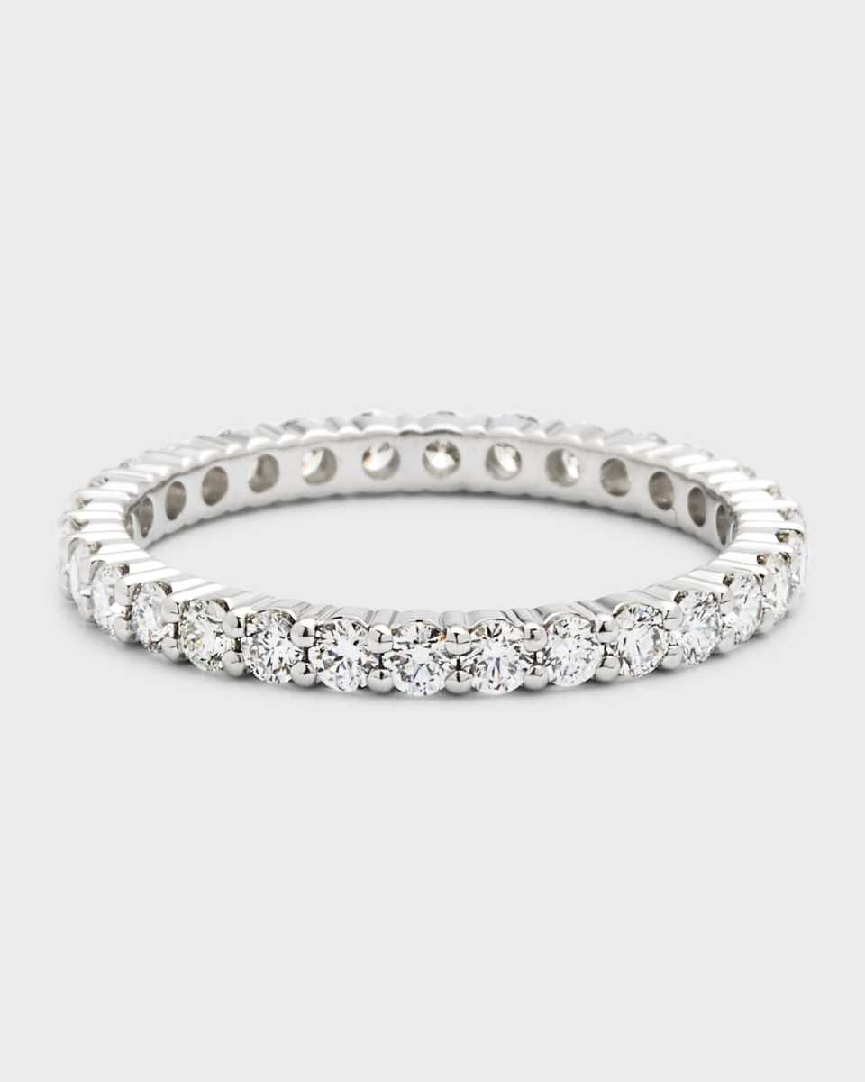 Platinum Round GH/VS Diamond Eternity Band, Size 7, 1.11tcw