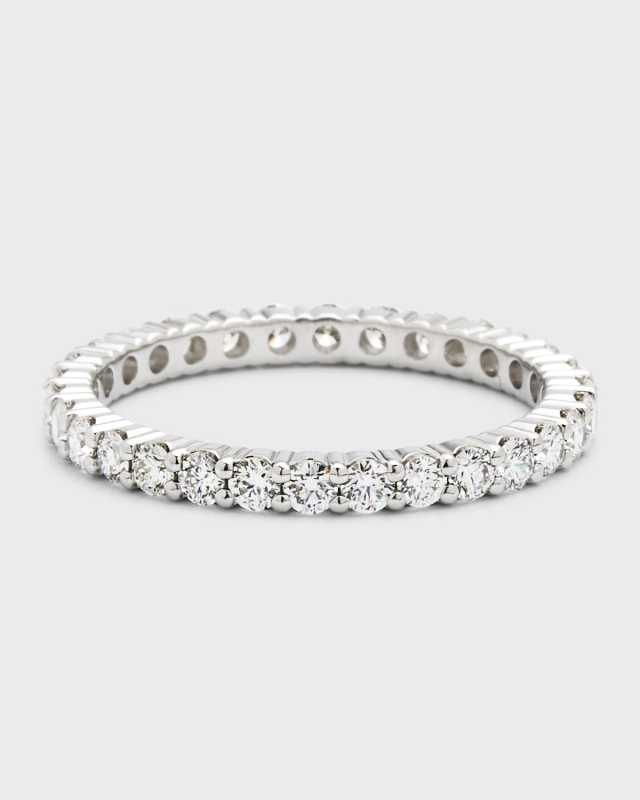Platinum Round GH/VS Diamond Eternity Band, Size 7, 1.11tcw