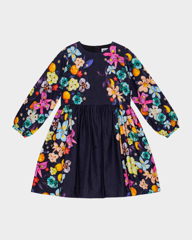 Girl's Como Floral-Print Dress, Size 7-12