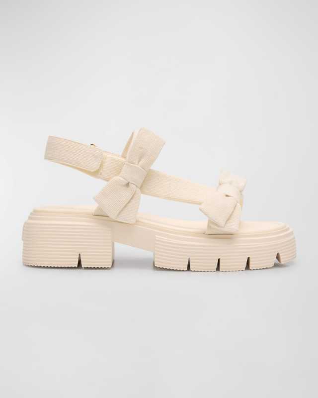 Sofia Nolita Dual Bow Slingback Sandals