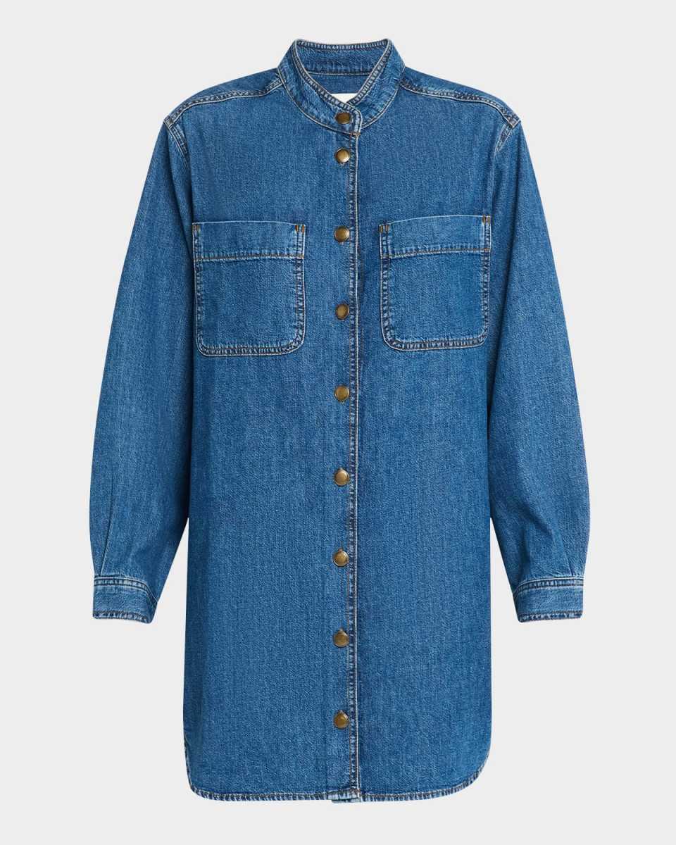 Double Pocket Denim Shirtdress