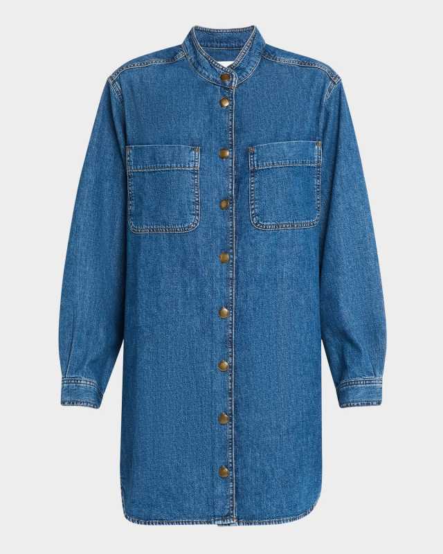 Double Pocket Denim Shirtdress