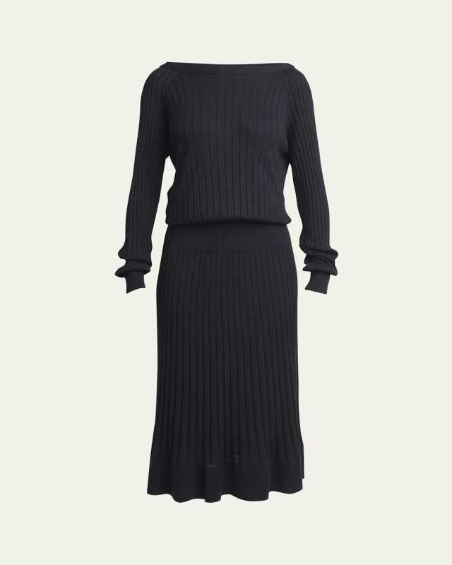 Eden Superfine Merino Wool and Silk Knit Dress
