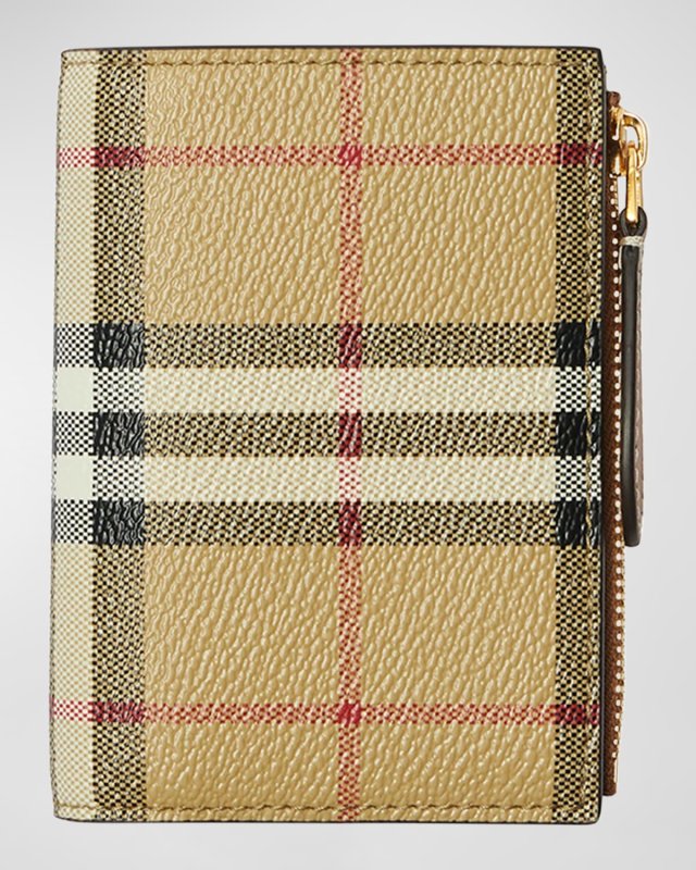 Small Check Bifold Wallet
