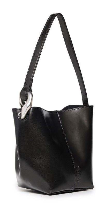 JW Anderson The JWA Corner Small Bucket Bag Black