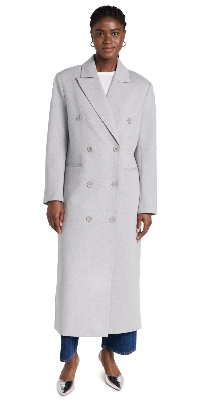 Good American Ponte Car Coat grey001