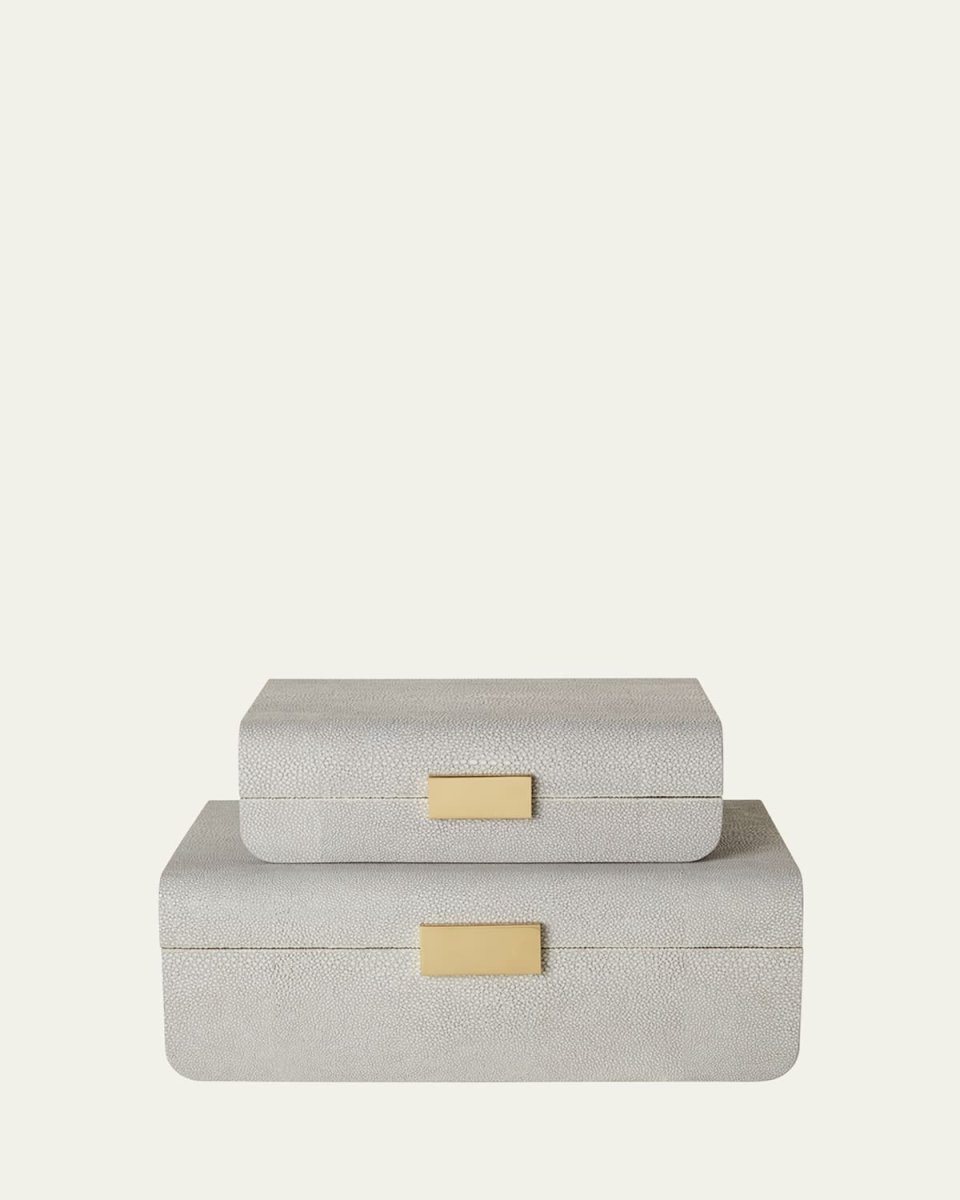 Small Mod Faux Shagreen Jewelry Box