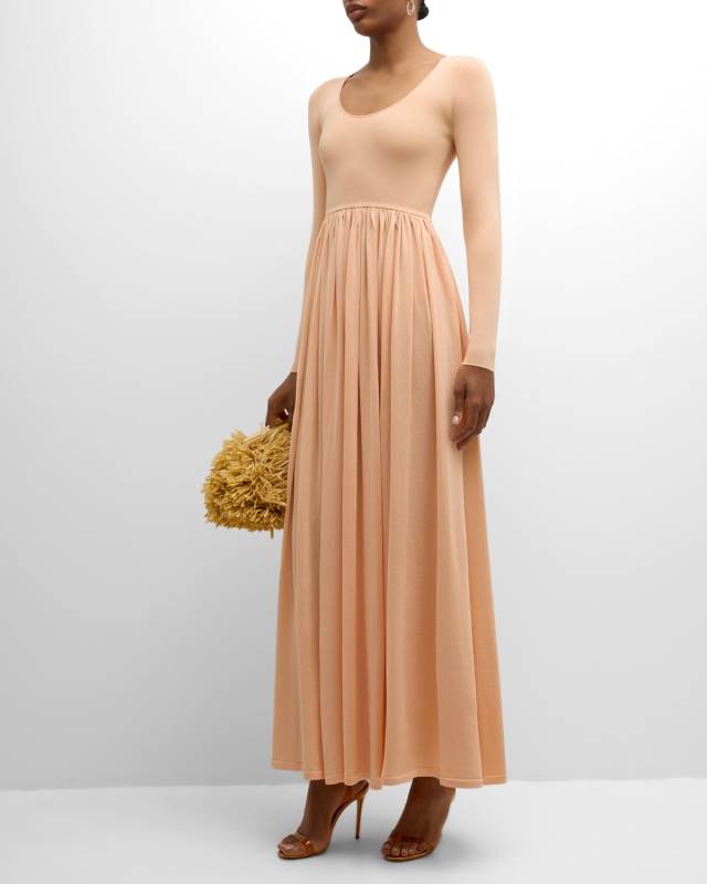 Natura Metallic Scoop Maxi Dress