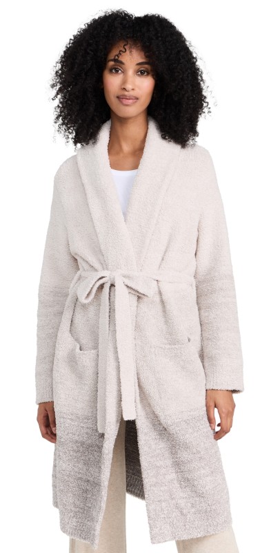 Barefoot Dreams CozyChic Heathered Ombre Robe Almond Multi