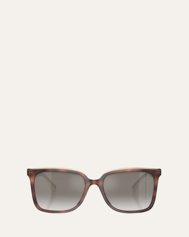 Mirrored Acetate Square Sunglasses