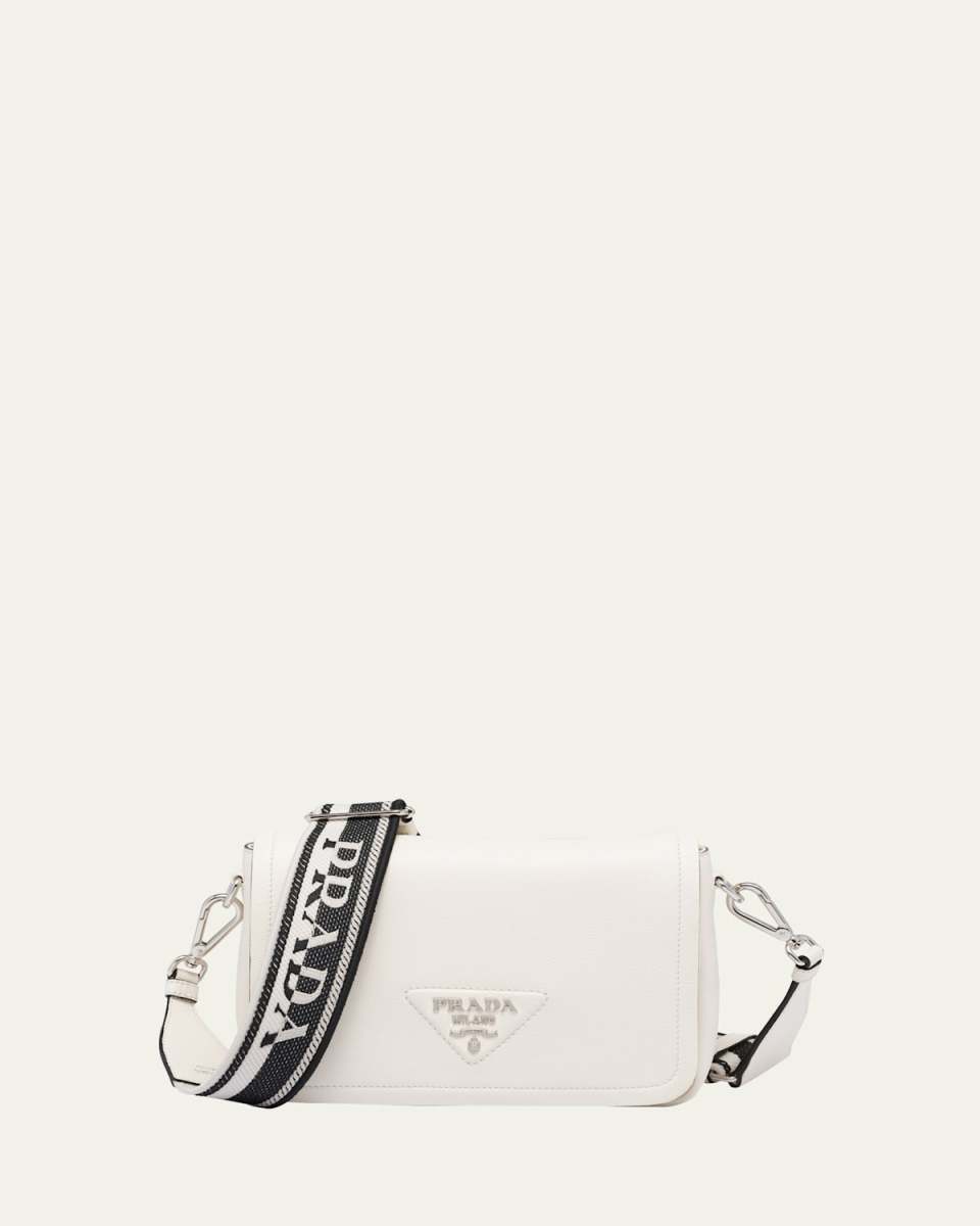 Small Logo Soft Leather Shoulder Bag