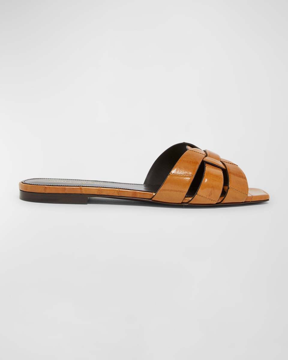 Tribute Woven Flat Slide Sandals