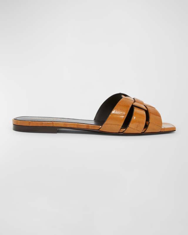 Tribute Woven Flat Slide Sandals