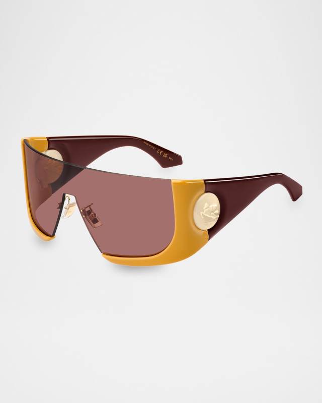 Etromacaron Semi-Rimless Plastic Shield Sunglasses