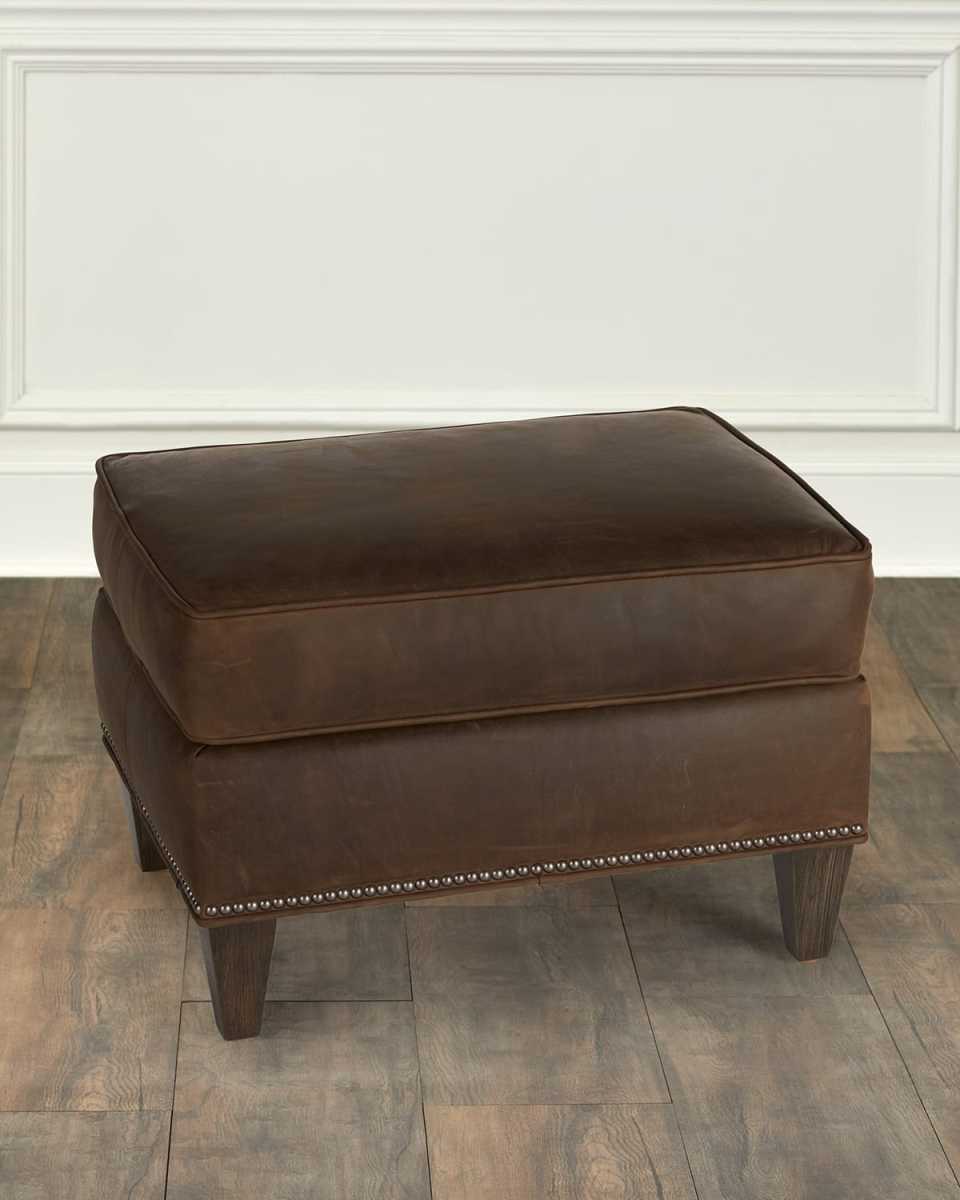 Carlee Leather Ottoman