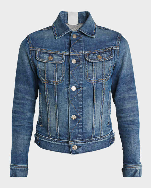 Comfort Stone Washed Denim Crop Jacket