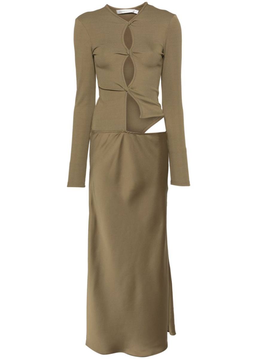 cut-out panelled maxi dress