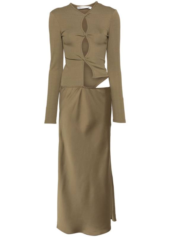 cut-out panelled maxi dress