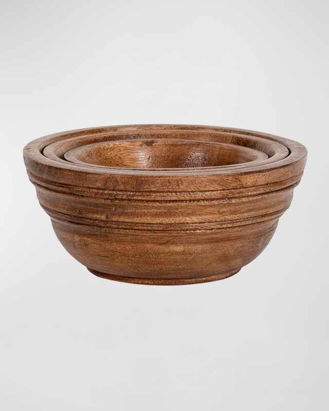 Bilbao Wood Nesting Bowls, Set of 3