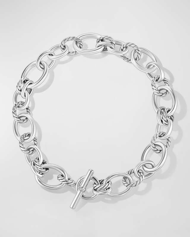 25mm DY Mercer Necklace with Diamonds in Silver