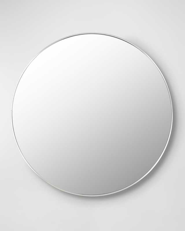 Aranya 36" Round Wall Mirror, Silver