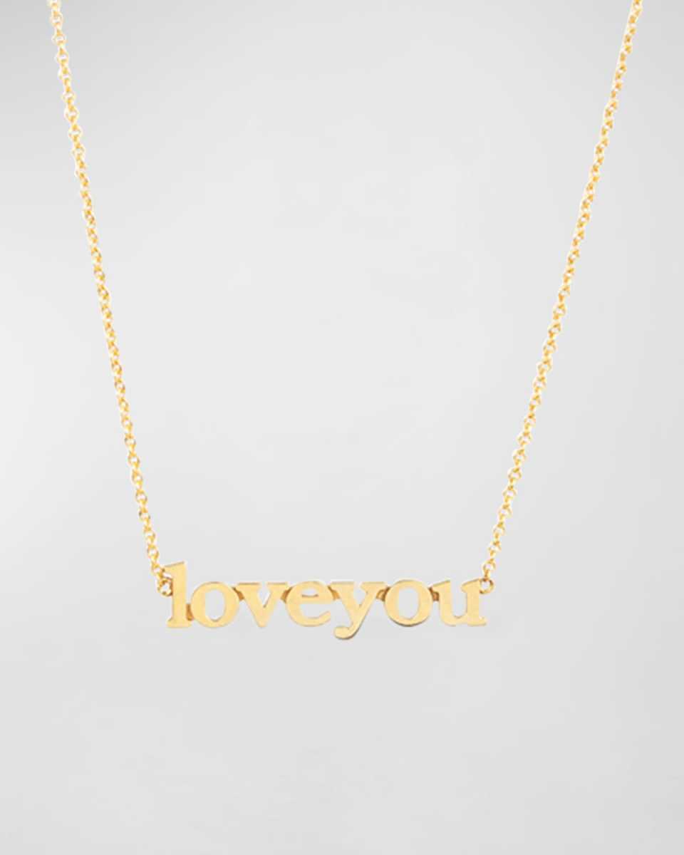 18k Love You Necklace