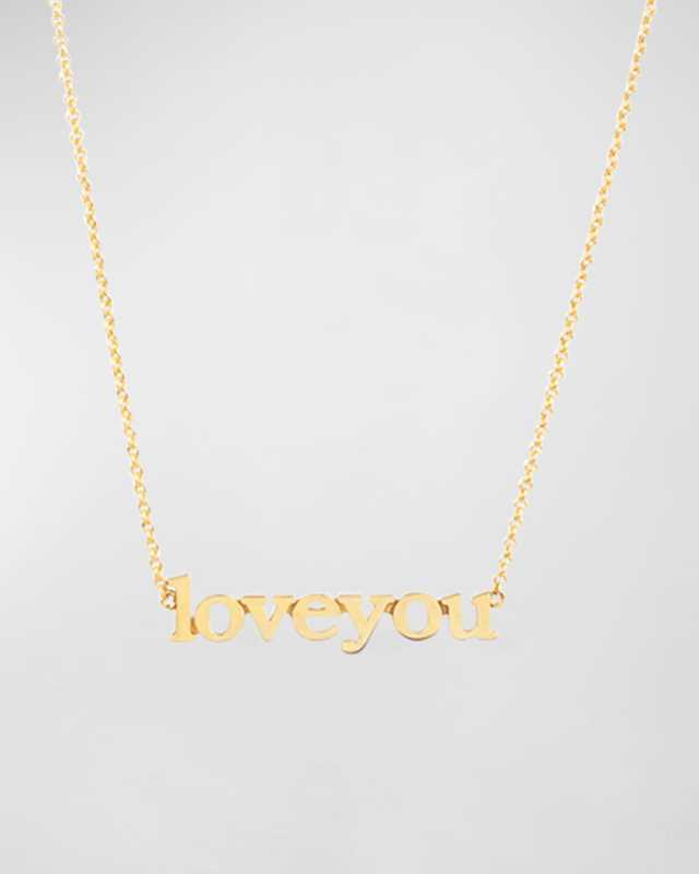 18k Love You Necklace