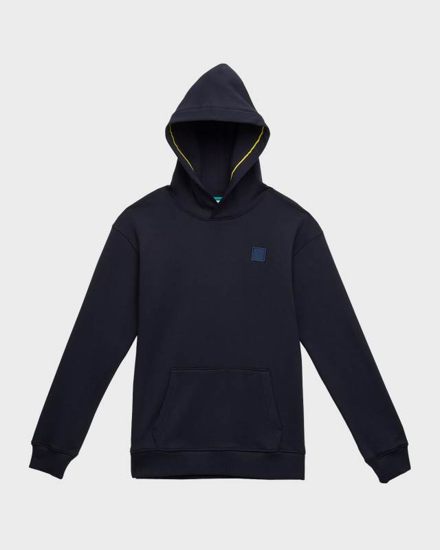 Boy's Embroidered Logo-Print Hoodie, Size 4-12