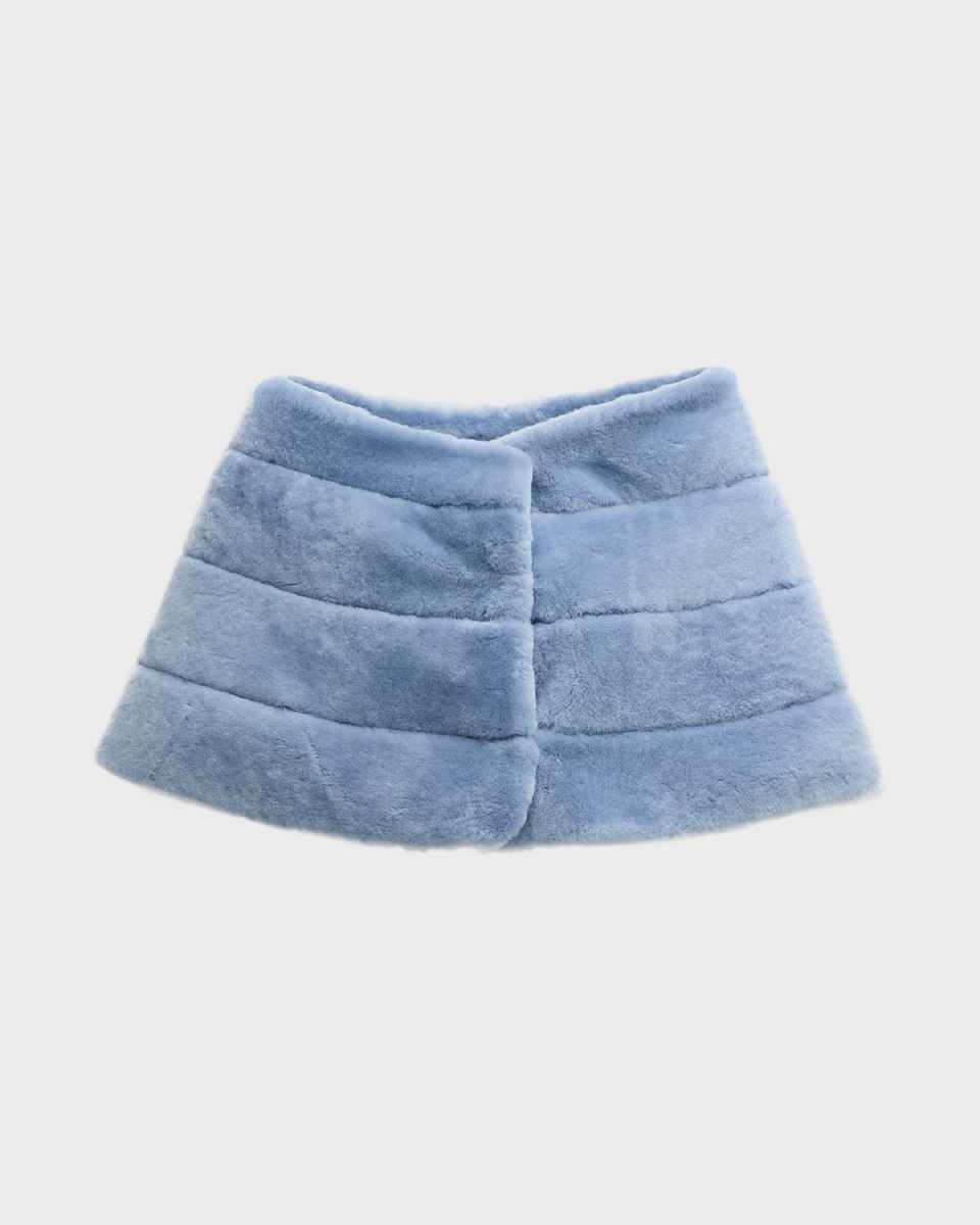 Horizontal Lamb Shearling Cape