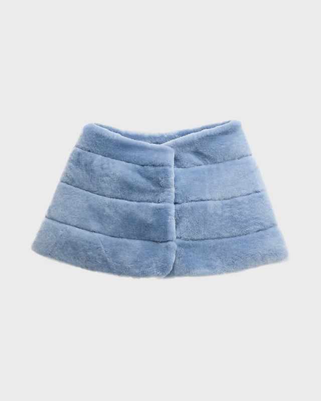 Horizontal Lamb Shearling Cape
