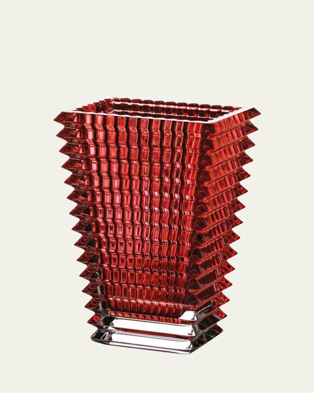 Eye Small Rectangular Red Vase