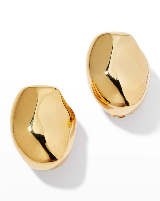 Gold Pebble Earrings