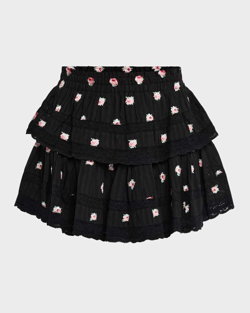 Tiered Ruffle Mini Skirt