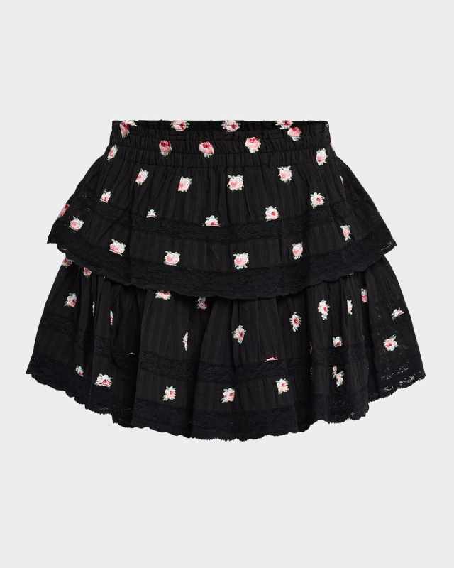 Tiered Ruffle Mini Skirt