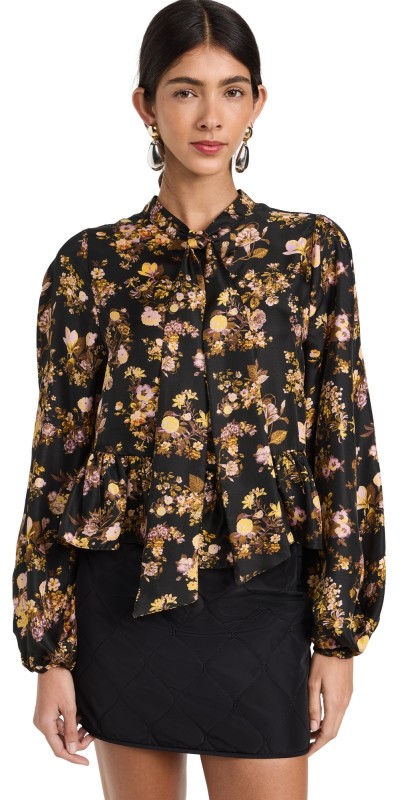 Kika Vargas Dinah Blouse Black Camellia