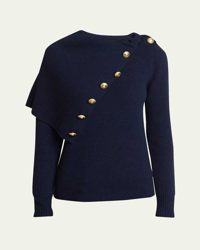 Exaggerated Collar Wool Sweat