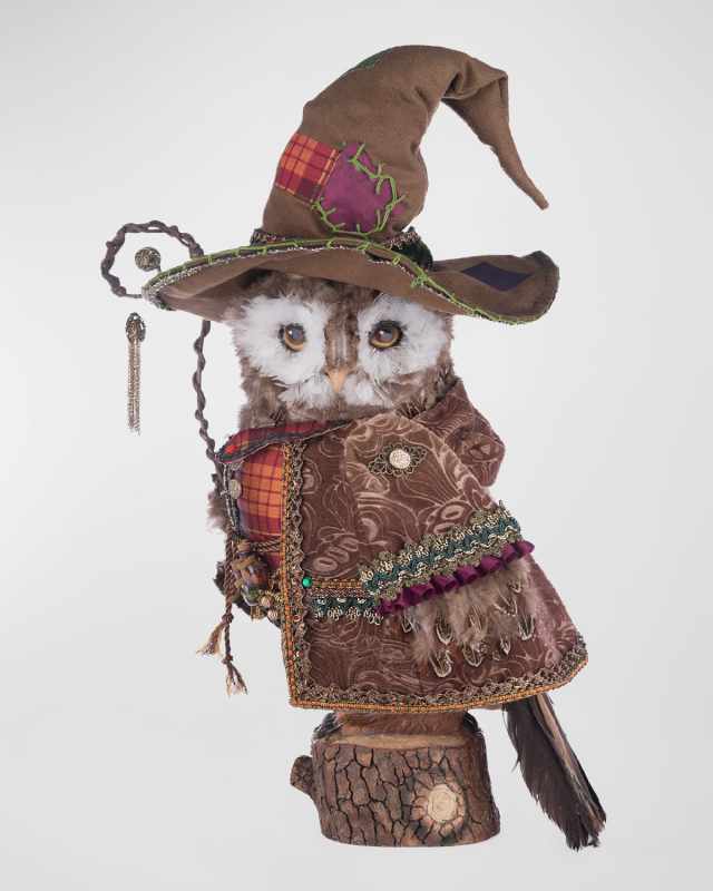 Octavius the Owl Warlock Halloween Figurine, 20"