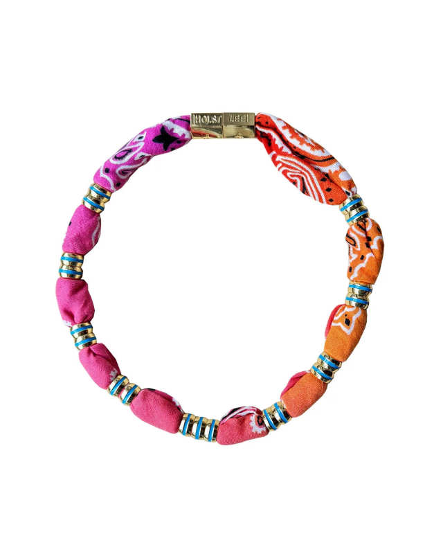 Skinny Bandana Necklace Pink