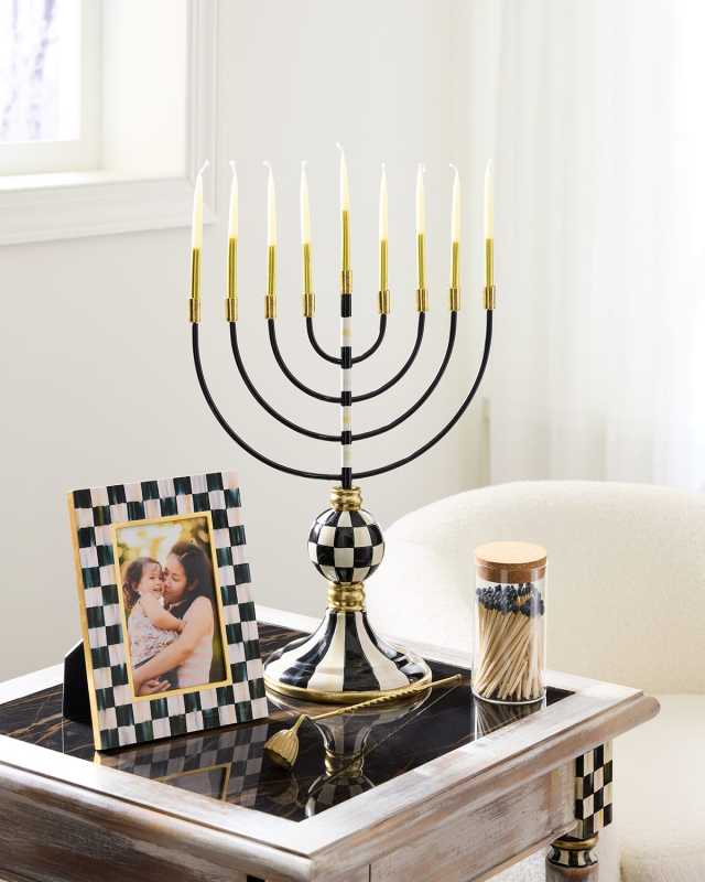 Courtly Hanukkah Menorah