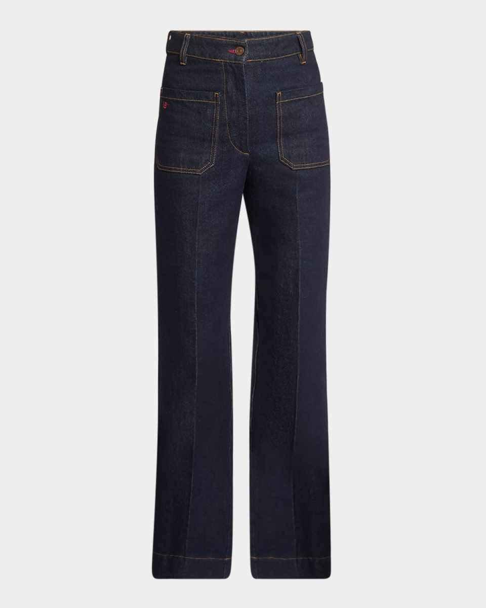 Alina Patch-Pocket Flared Jeans