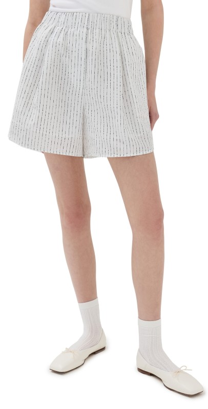 RECTO Nep Stripe Shorts Off White