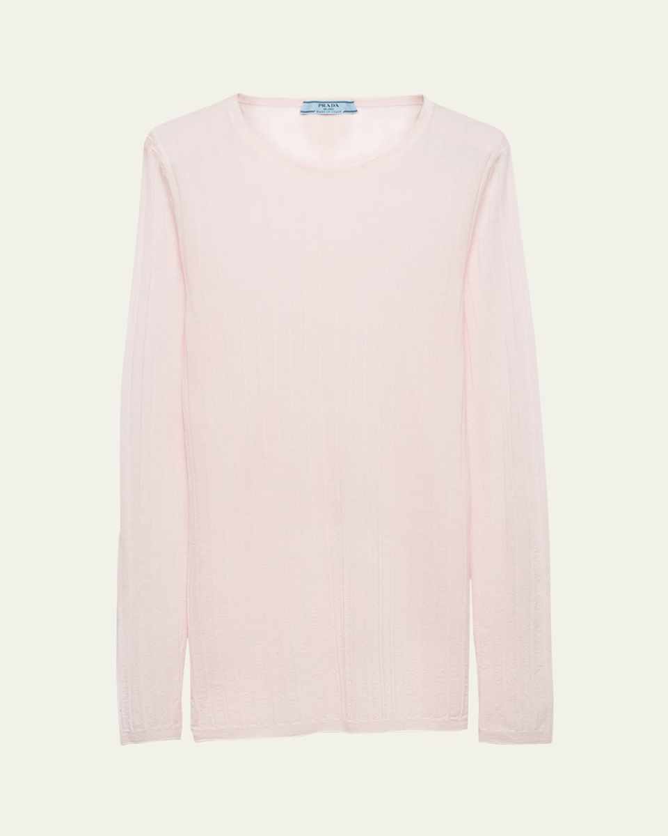 Superfine Cashmere and Silk Slim-Fit Sweater