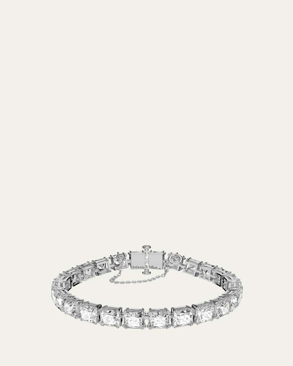 Millenia Rhodium-Plated Square-Cut Crystal Bracelet