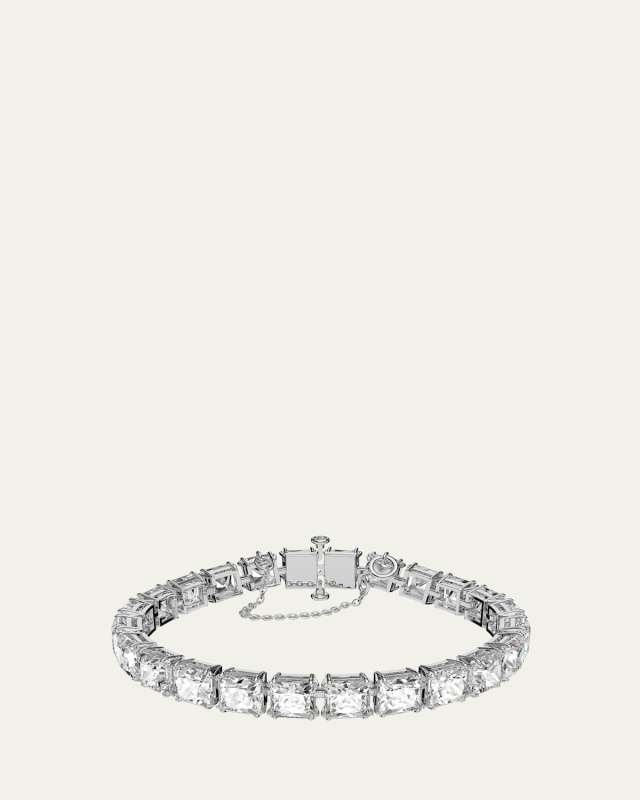 Millenia Rhodium-Plated Square-Cut Crystal Bracelet