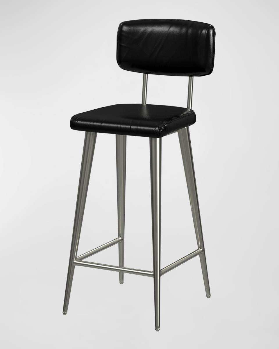 Solis Leather Counter Stool, 26"