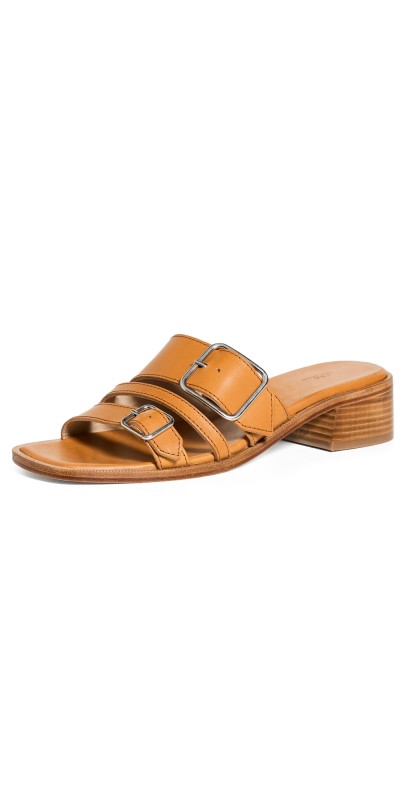 A. P.C. Mules Aly A Talon Sandals Cab