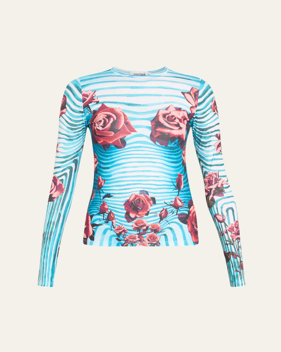 Flower Body Morphing Jersey Top