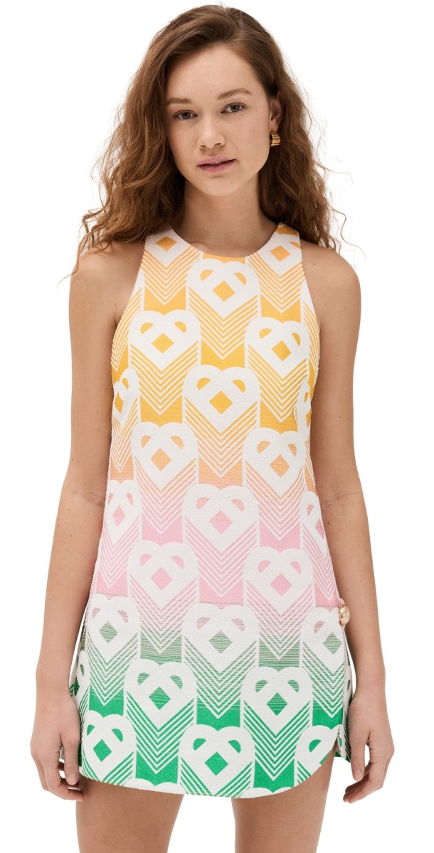 Casablanca Gradient Heart Monogram Shift Dress Heart Monogram/Gradient