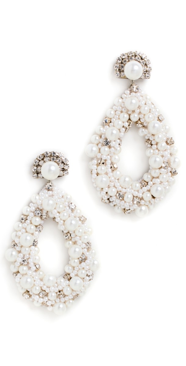 Deepa Gurnani Deepa by Deepa Gurnani Arabella Earrings Ivory